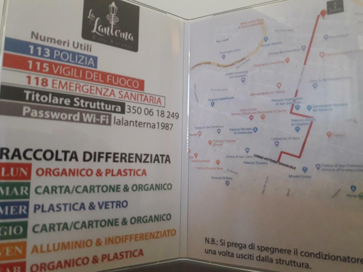La Lanterna Casa Vacanze Apartment Noto Luaran gambar